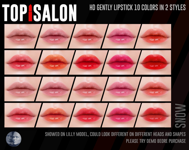 TOP1SALON - HD HARU LIPSTICK (Genus) SNOW