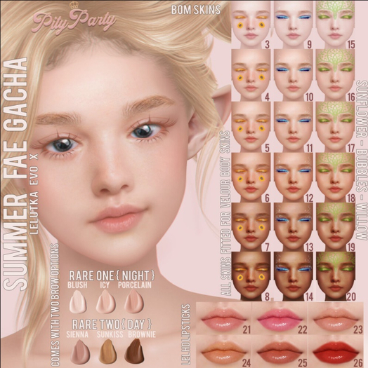 2 { Pity Party } Summer Fae Gacha {Day} RARE