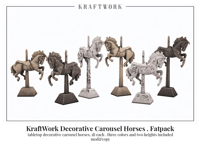 KraftWork Decorative Carousel Horses . Fatpack (Add Me)