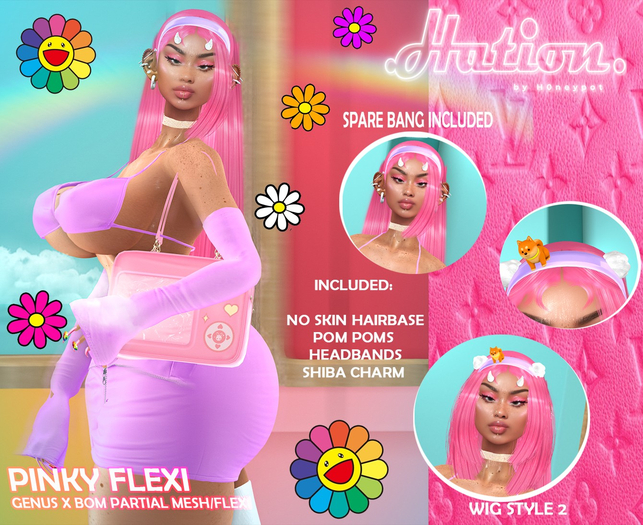 .HATION. Pinky Flexi Hair