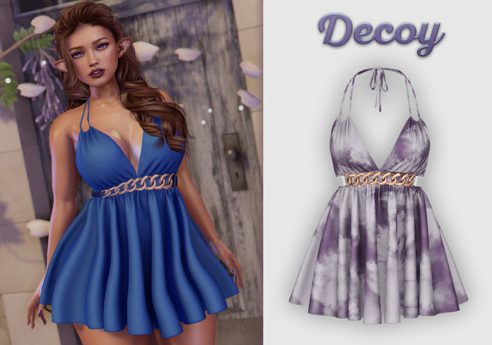 Decoy - Indira Dress: Tie Dye Purple - Maitreya Lara + Petite, Meshbody Legacy, Inithium Kupra