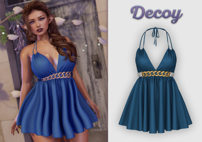 Decoy - Indira Dress: Teal - Maitreya Lara + Petite, Meshbody Legacy, Inithium Kupra