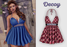 Decoy - Indira Dress: Plaid Red - Maitreya Lara + Petite, Meshbody Legacy, Inithium Kupra