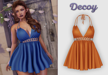Decoy - Indira Dress: Orange - Maitreya Lara + Petite, Meshbody Legacy, Inithium Kupra