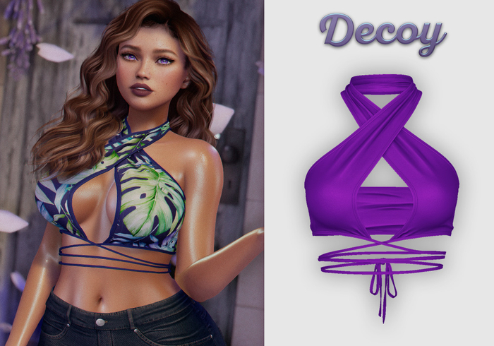 Decoy - Ramona Halter: Neon Purple - Maitreya Lara + Petite, Meshbody Legacy, Belleza Freya,Inithium Kupra, Ebody Reborn