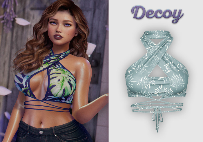 Decoy - Ramona Halter: Floral Mint - Maitreya Lara + Petite, Meshbody Legacy, Belleza Freya, Inithium Kupra, Reborn