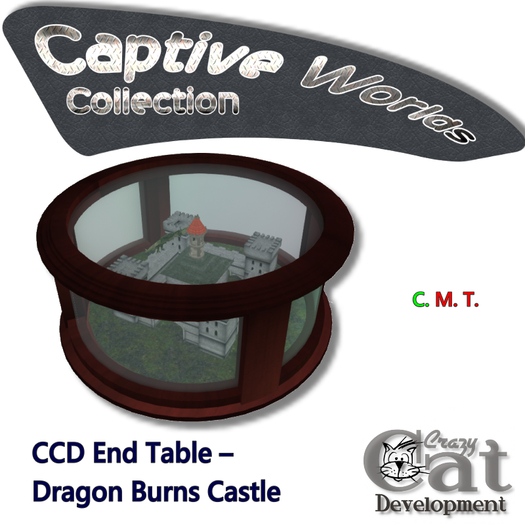 CCD End Table Dragon Burns Castle (boxed)