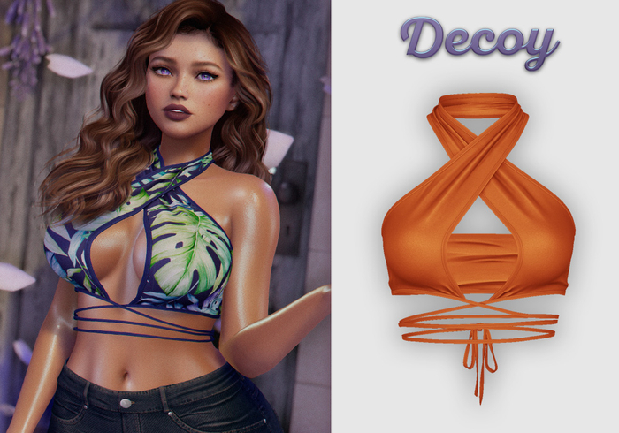 Decoy - Ramona Halter: Bright Orange - Maitreya Lara + Petite, Meshbody Legacy, Belleza Freya, Inithium Kupra, Eborn