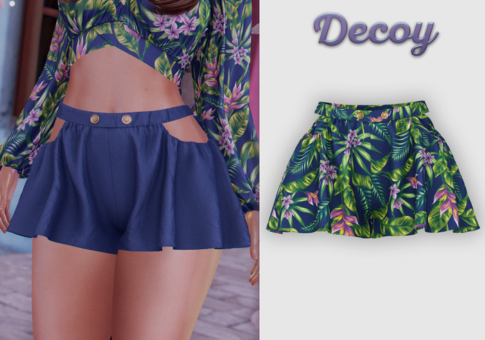 Decoy - Maggie Shorts: Tropical Navy - Maitreya Lara, Meshbody Legacy, Belleza Freya, Inithium Kupra