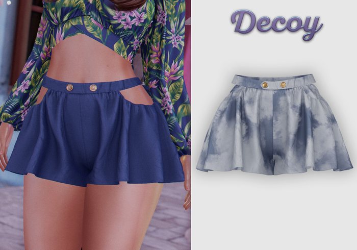 Decoy - Maggie Shorts: Tie Dye Navy - Maitreya Lara, Meshbody Legacy, Belleza Freya, Inithium Kupra