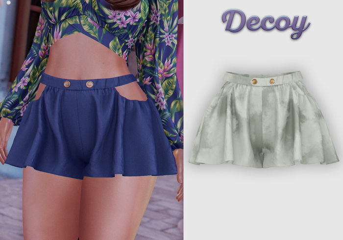 Decoy - Maggie Shorts: Tie Dye Green - Maitreya Lara, Meshbody Legacy, Belleza Freya, Inithium Kupra