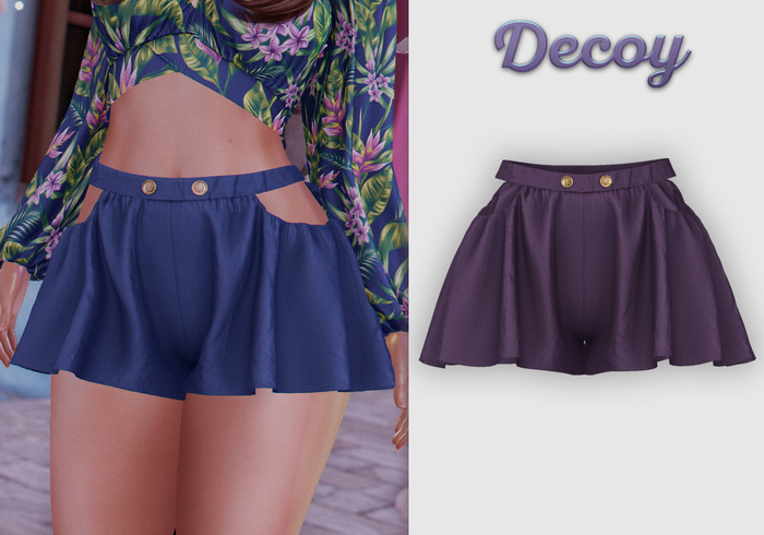 Decoy - Maggie Shorts: Plum - Maitreya Lara, Meshbody Legacy, Belleza Freya, Inithium Kupra