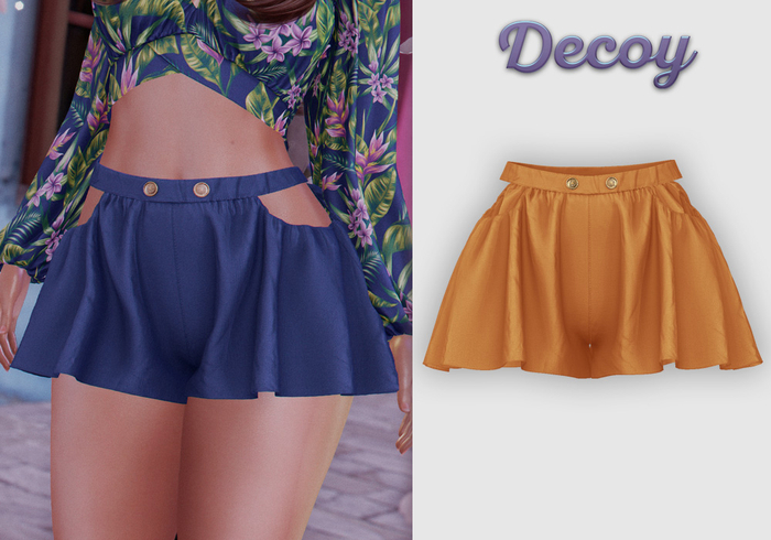 Decoy - Maggie Shorts: Orange - Maitreya Lara, Meshbody Legacy, Belleza Freya, Inithium Kupra