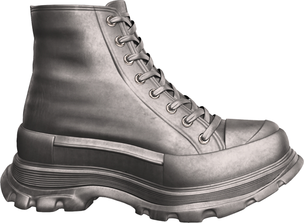 Kaiser - Tread Slick Boots Roughout Leather Light Grey