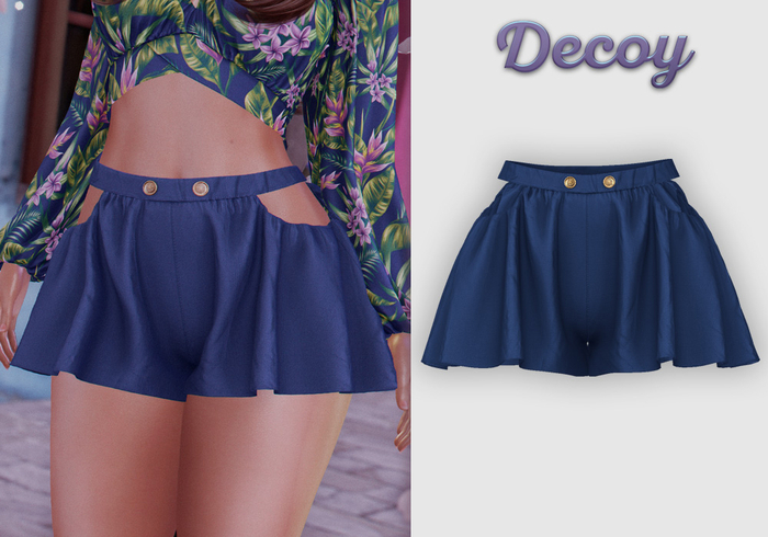 Decoy - Maggie Shorts: Navy - Maitreya Lara, Meshbody Legacy, Belleza Freya, Inithium Kupra