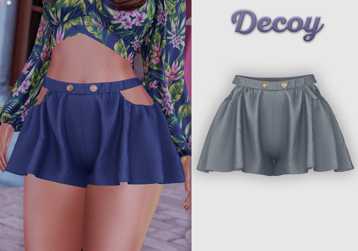 Decoy - Maggie Shorts: Gray - Maitreya Lara, Meshbody Legacy, Belleza Freya, Inithium Kupra