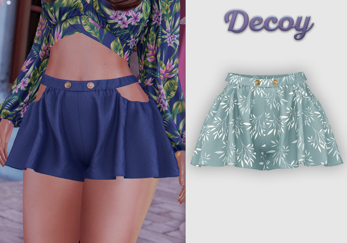 Decoy - Maggie Shorts: Floral Mint - Maitreya Lara, Meshbody Legacy, Belleza Freya, Inithium Kupra