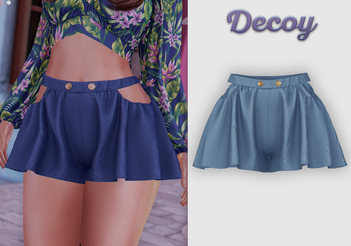 Decoy - Maggie Shorts: Blue - Maitreya Lara, Meshbody Legacy, Belleza Freya, Inithium Kupra