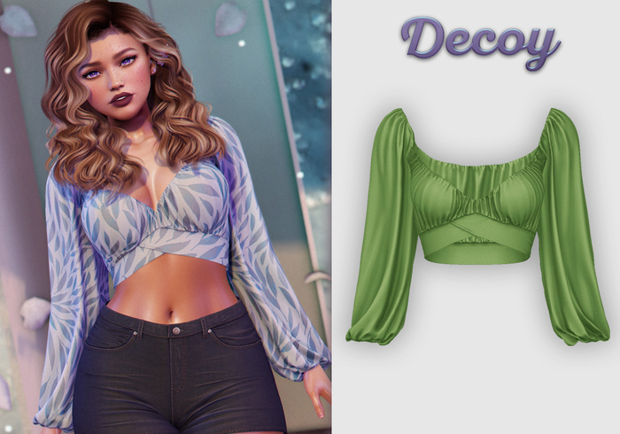 Decoy - Maggie Crop Top: SE Lime  - Maitreya Lara + Petite, Meshbody Legacy, Belleza Freya, Inithium Kupra