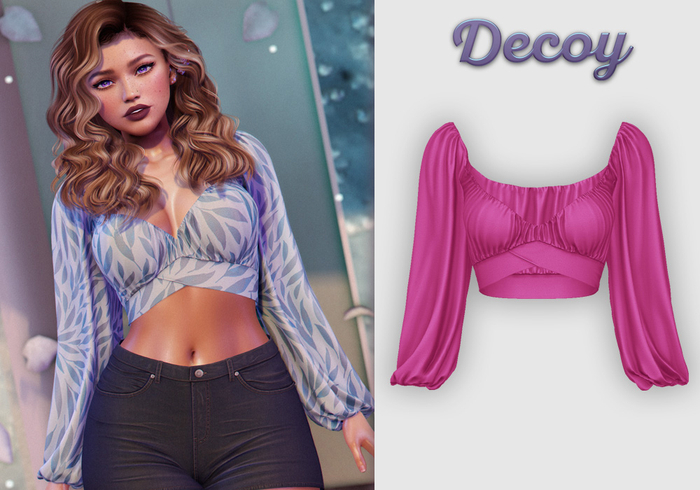 Decoy - Maggie Crop Top: SE Hot Pink  - Maitreya Lara + Petite, Meshbody Legacy, Belleza Freya, Inithium Kupra