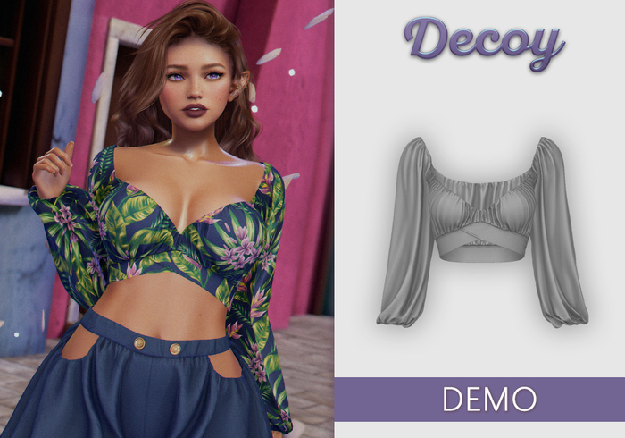 Decoy - Maggie Crop Top DEMO  - Maitreya Lara + Petite, Meshbody Legacy, Belleza Freya, Inithium Kupra