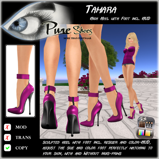 << PURE >> Pure Shoes - Tamara in Pink [inworld price 99L$]