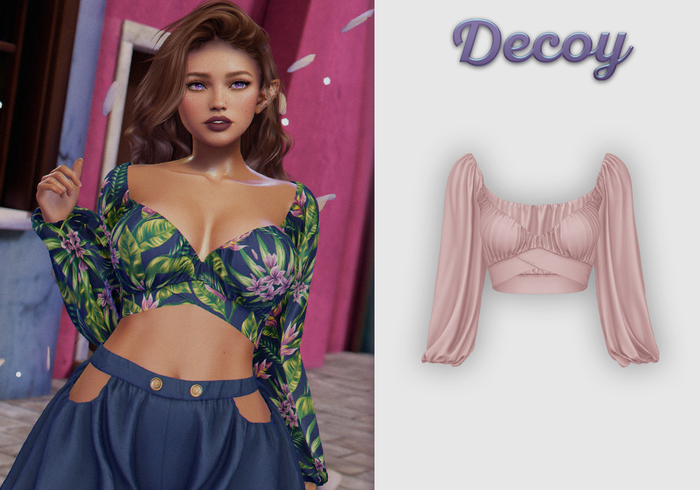 Decoy - Maggie Crop Top: Blush  - Maitreya Lara + Petite, Meshbody Legacy, Belleza Freya, Inithium Kupra