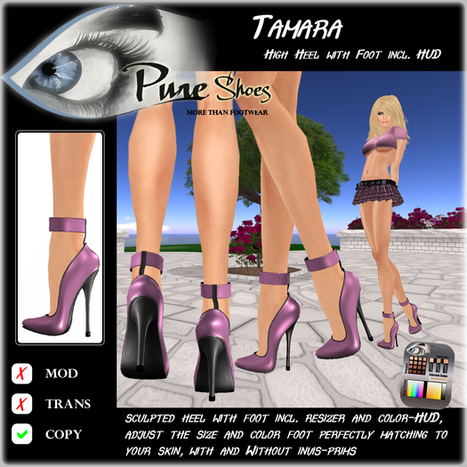 << PURE >> Pure Shoes - Tamara in Rose [inworld price 99L$]