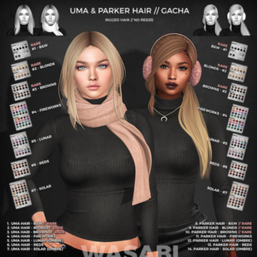 Wasabi // Parker Mesh Hair - #13 Reds
