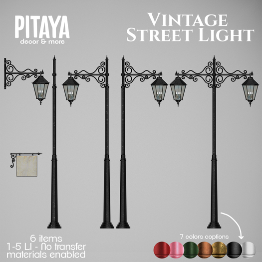 Pitaya - Vintage Streetlight (Red Color)