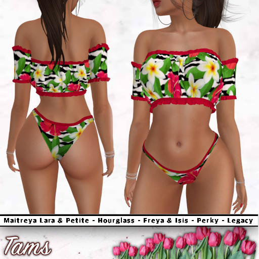 Tams - Peasant Top and Bikini Bottom - Flaura