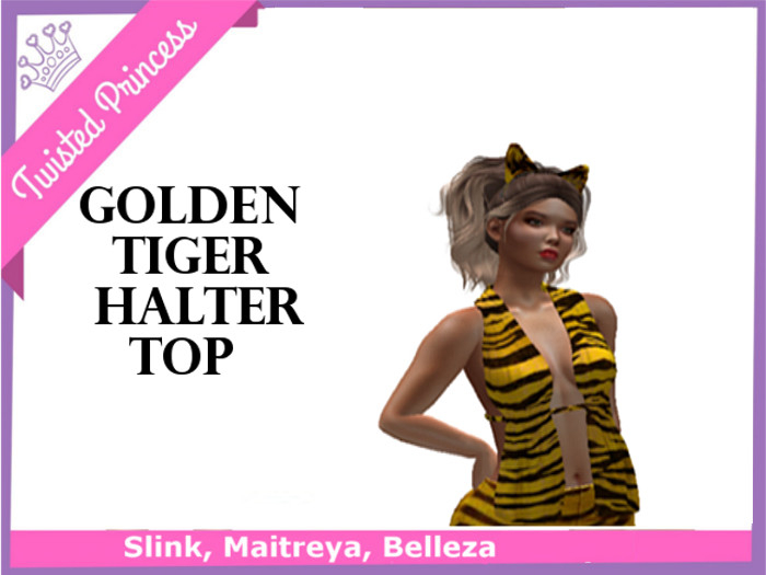 TP- Golden Tiger Halter Top 