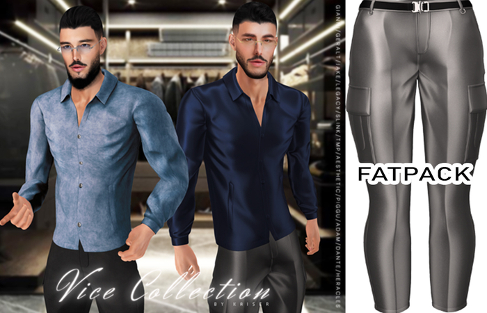 Kaiser - High-Rise Pants Satin Fatpack