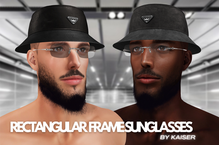 Kaiser // Rectangular - Frame Sunglasses Fatpack