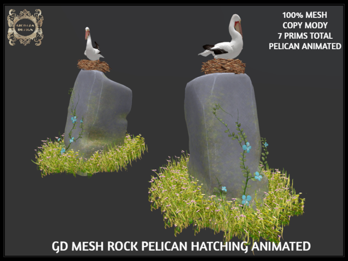 GD MESH ROCK PELICAN HATCHING ANIMATED