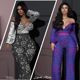 LM BLISS - Flowers II - Off Shoulder Jumpsuit for Kupra Maitreya Legacy Petite Freya Hourglass