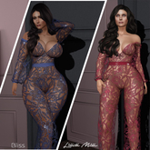 LM BLISS - Crochet Colors - Off Shoulder Jumpsuit for Kupra Maitreya Legacy Petite Freya Hourglass