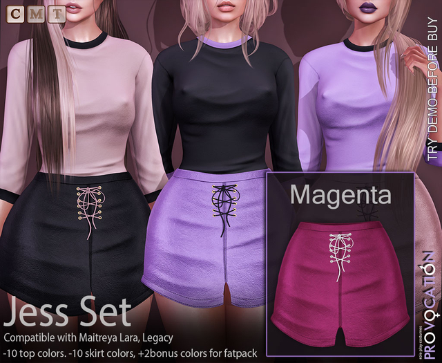 [Provocation] Jess Skirt-Magenta