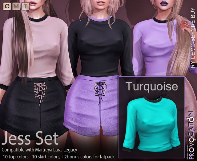 [Provocation] Jess top-Turquoise
