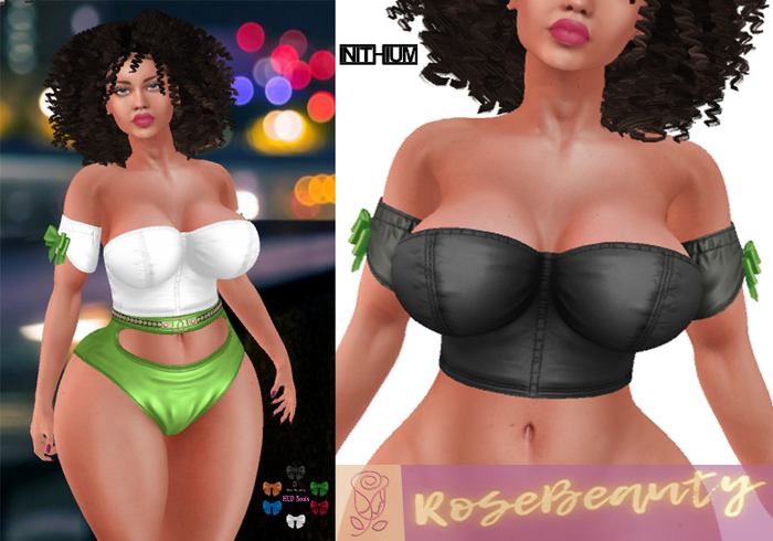 ~*~ RoseBeauty ~*~TOP "Coquette"_ KUPRA Original/Black