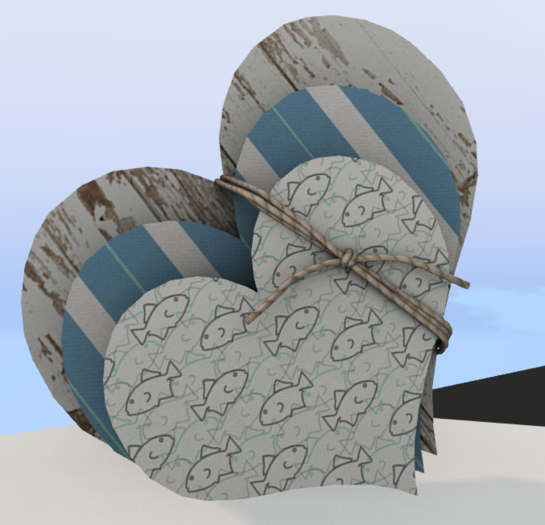 Sparrows Nest Seaside Blues Tripple Heart