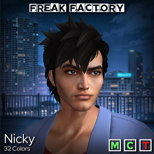 [Freak Factory] Hair - Nicky (Unrigged)