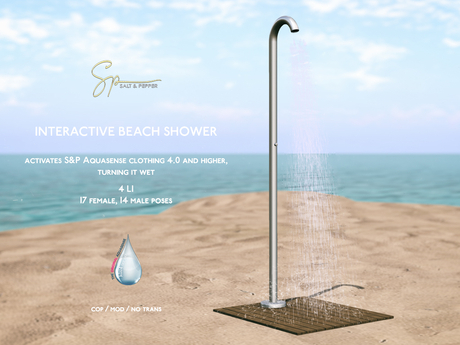 Second Life Marketplace - S&P beach shower Aquasense (wear to unpack)