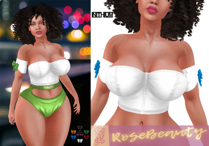 ~*~ RoseBeauty ~*~TOP "Coquette"_ KUPRA Original/White