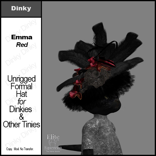 *E* Dinky Hat Emma Red [Add & Click to Open]