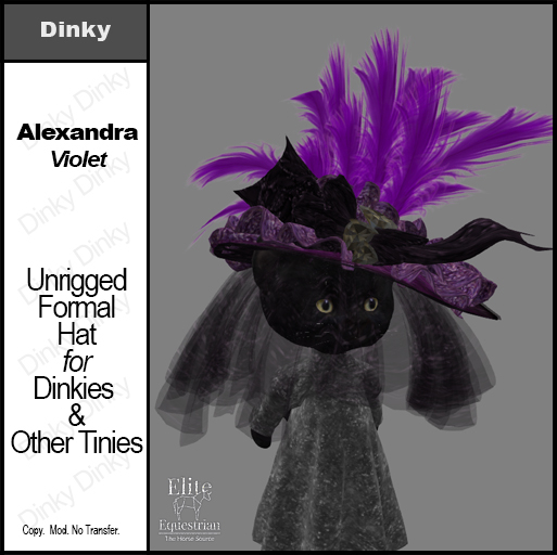 *E* Dinky Hat Alexandra Violet [Add & Click to Open]