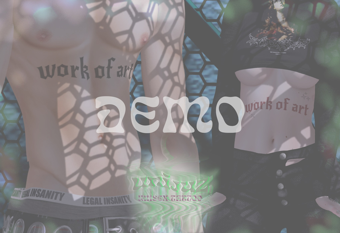 UJ:: Work Of Art Tintable Unisex Torso Tattoo DEMO