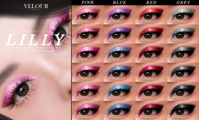 VELOUR: "LILLY" Eyeshadow / Red (Genus)