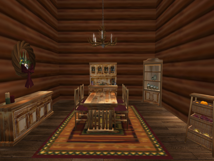 Light Log Dining Room ~ Complete Room Setting