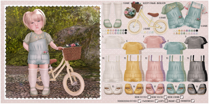 9. Sleepy Fawn. in bloom top ~ TD Fitted COMMON